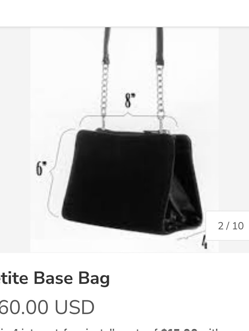Miche Black Patent Crossbody Bag with Silver Hardware - Picture 9 of 9